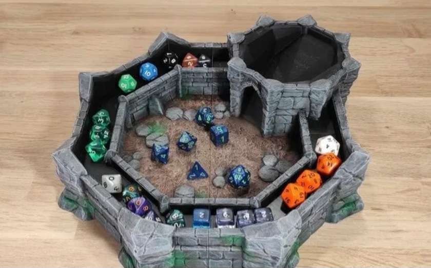 Big Dice Tower Castle Tabletop Games Dungeons and Dragons DnD D&D