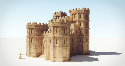 Large Castle Building Terrain 28mm | 32mm | D&D | Tabletop | 3D Printed