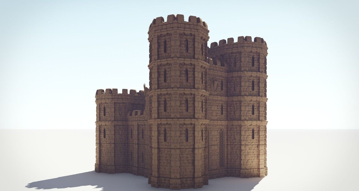 Large Castle Building Terrain 28mm | 32mm | D&D | Tabletop | 3D Printed