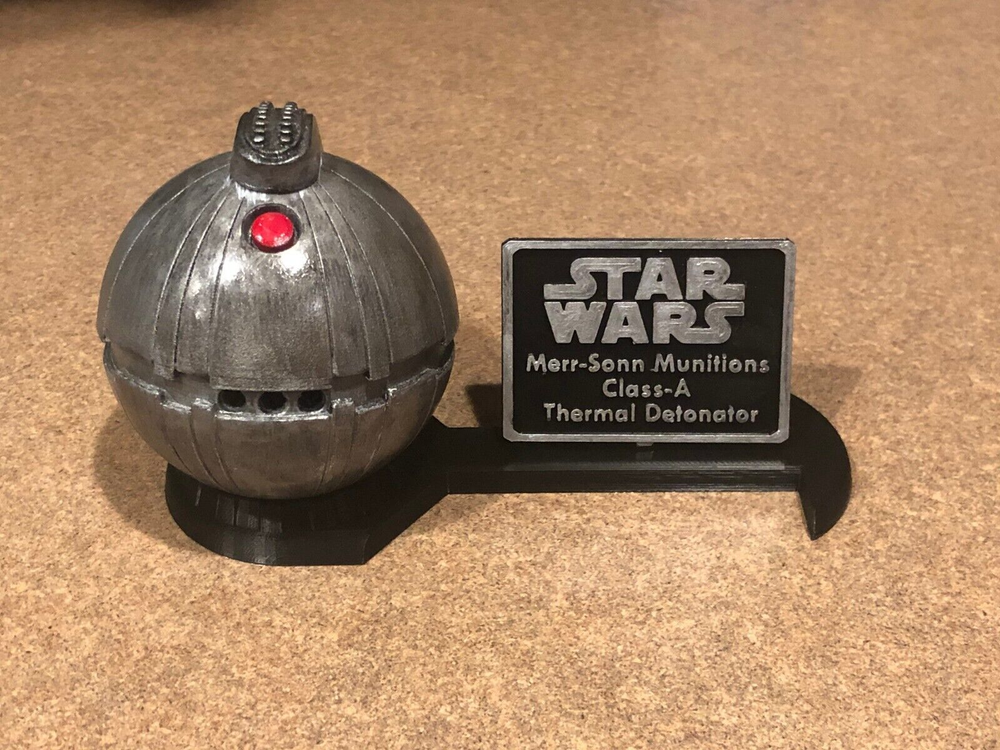 Life Size Star Wars Thermal Detonator Stand Kit 3D Printed