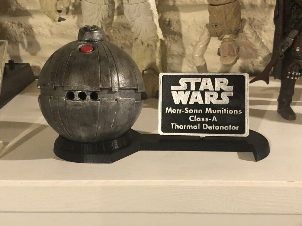 Life Size Star Wars Thermal Detonator Stand Kit 3D Printed