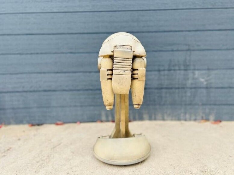 Life Size Star Wars Accurate Battle Droid Head With Base Kit 3D Printed