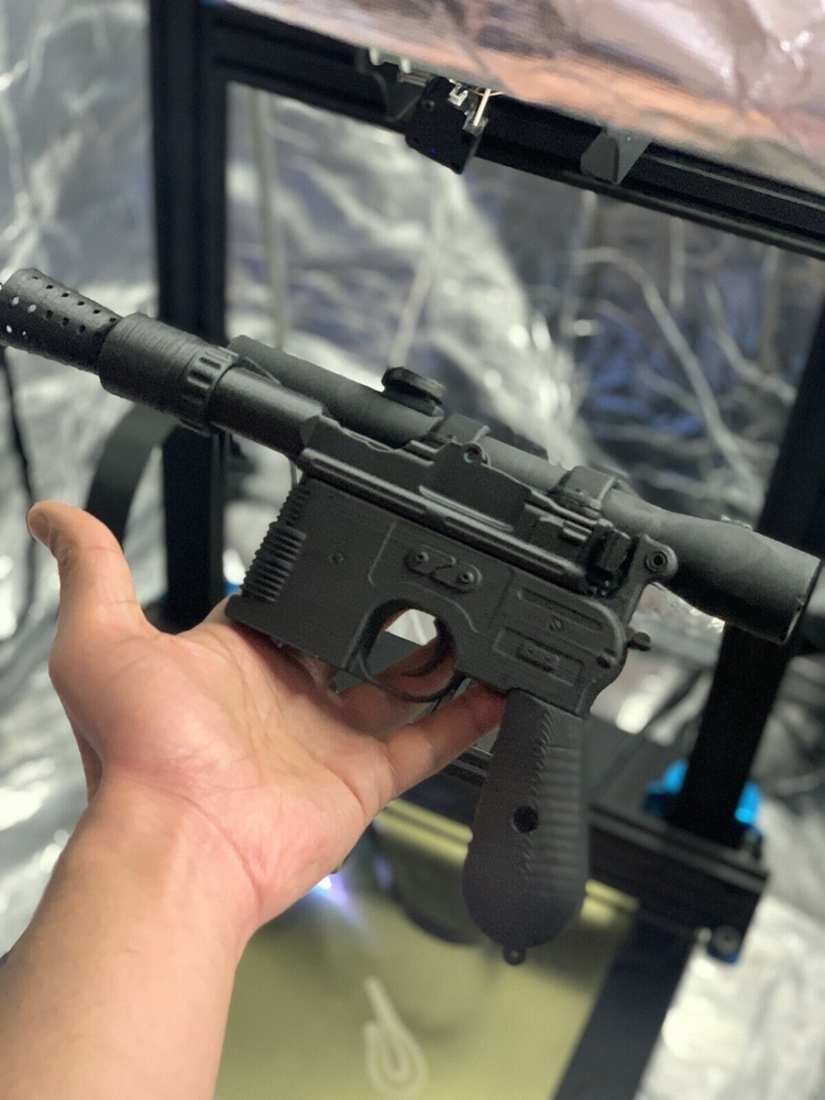 Life Size Star Wars Han Solo Blaster DL-44 Blaster Kit 3D Printed