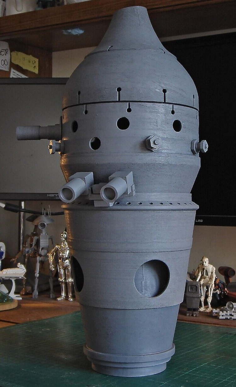 Life Size Star Wars Accurate Assassin Droid Head With Base Kit 3D Printed