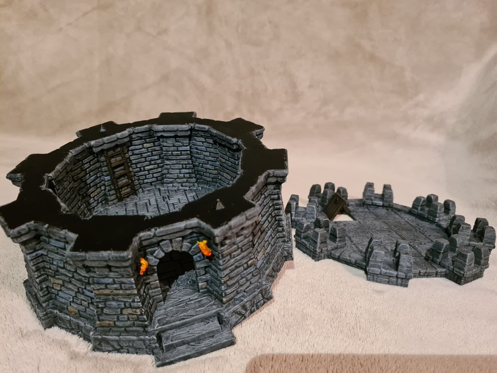 Small Tower Terrain 28mm | 32mm | D&D | Pathfinder Tabletop 3D Printed