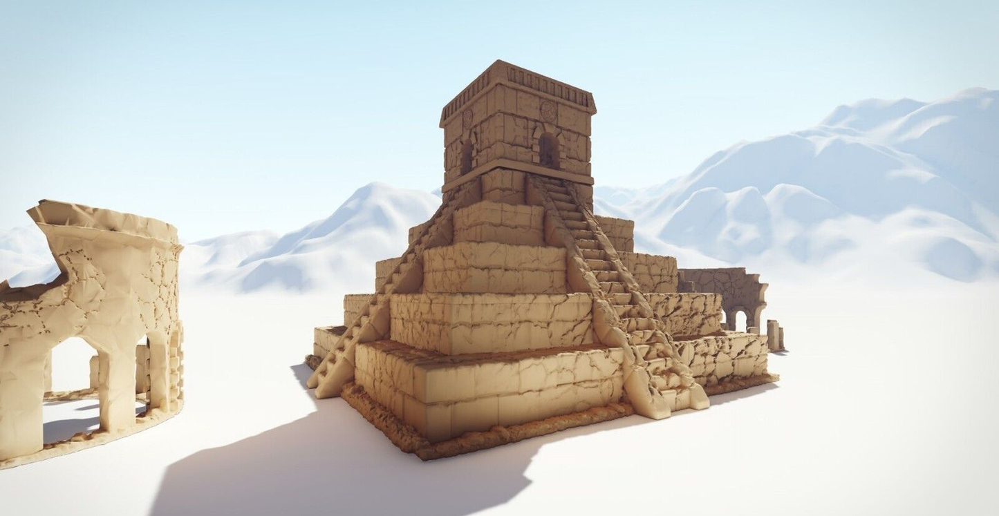 Aztec Temple Terrain 28mm | 32mm | D&D | Pathfinder | Tabletop | 3D Printed