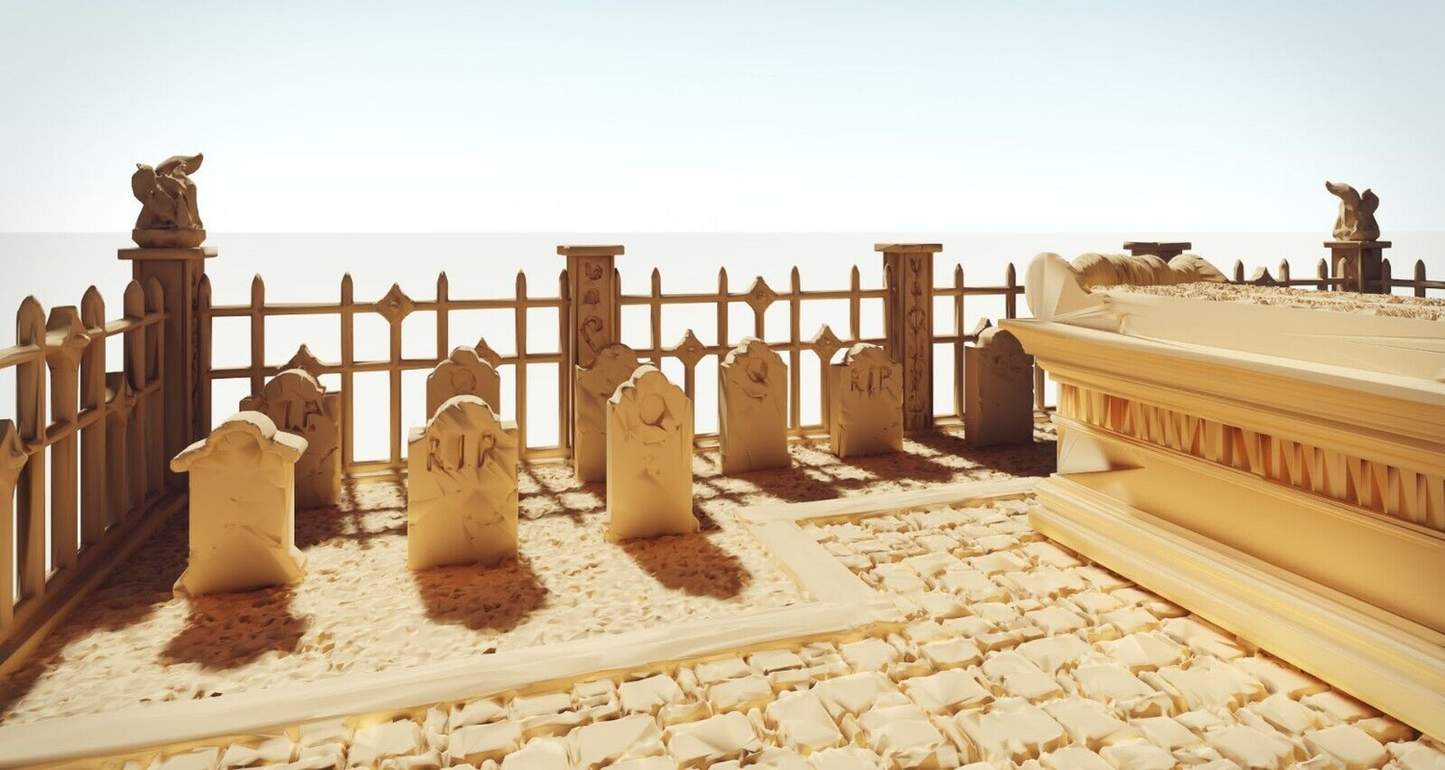 Graveyard Terrain 28mm | 32mm | D&D | Pathfinder | Tabletop | 3D Printed