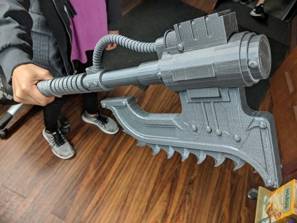 Life Size Warhammer Chaos Chainaxe Cosplay Kit 3D Printed