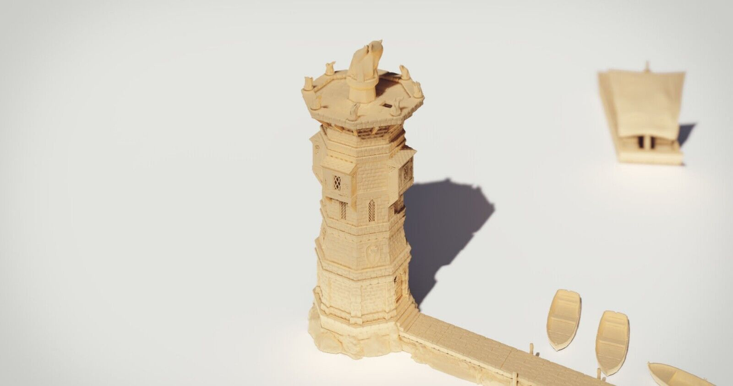 Large Lighthouse Terrain 28mm | 32mm | D&D | Tabletop | 3D Printed