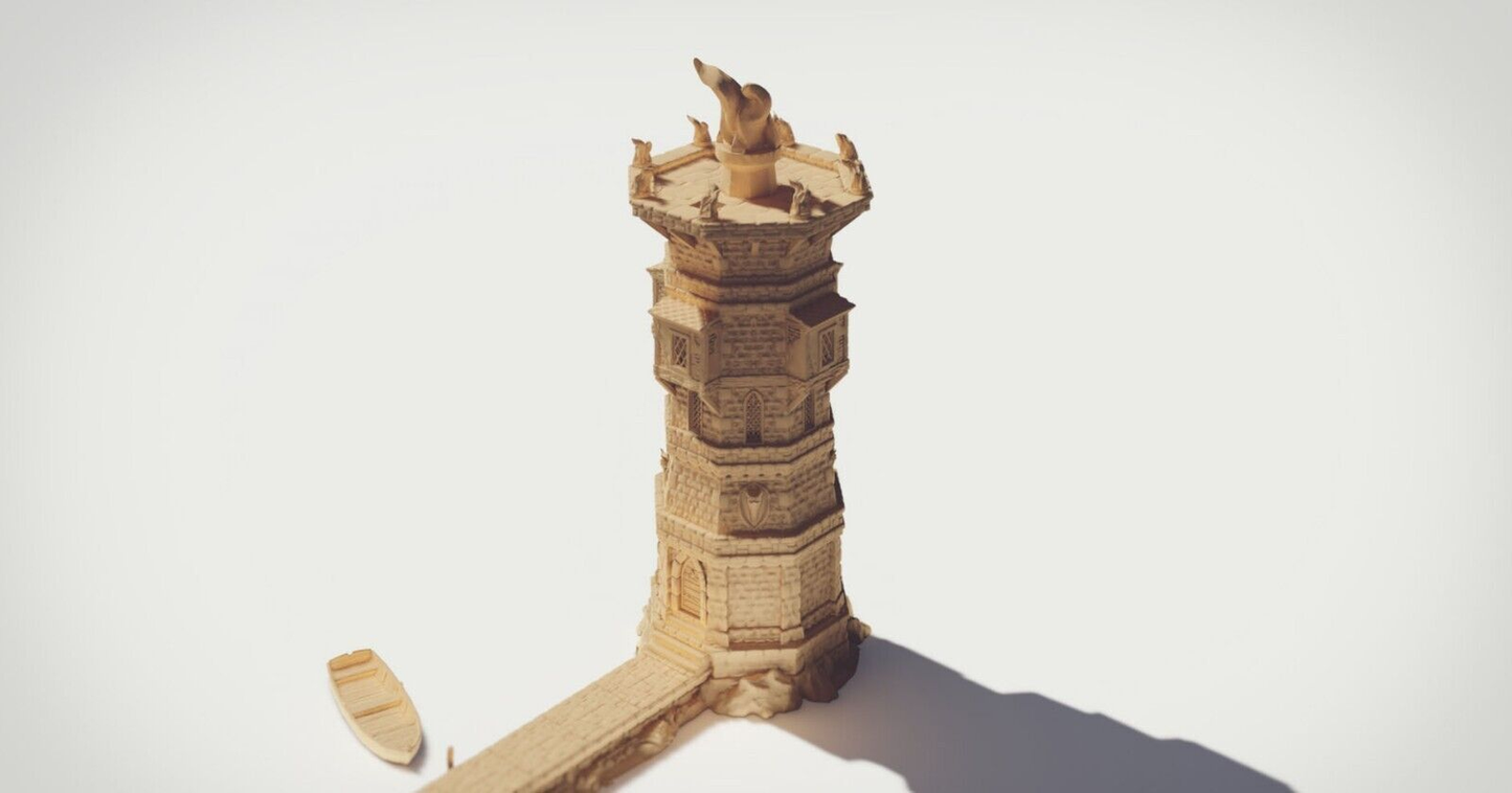 Large Lighthouse Terrain 28mm | 32mm | D&D | Tabletop | 3D Printed