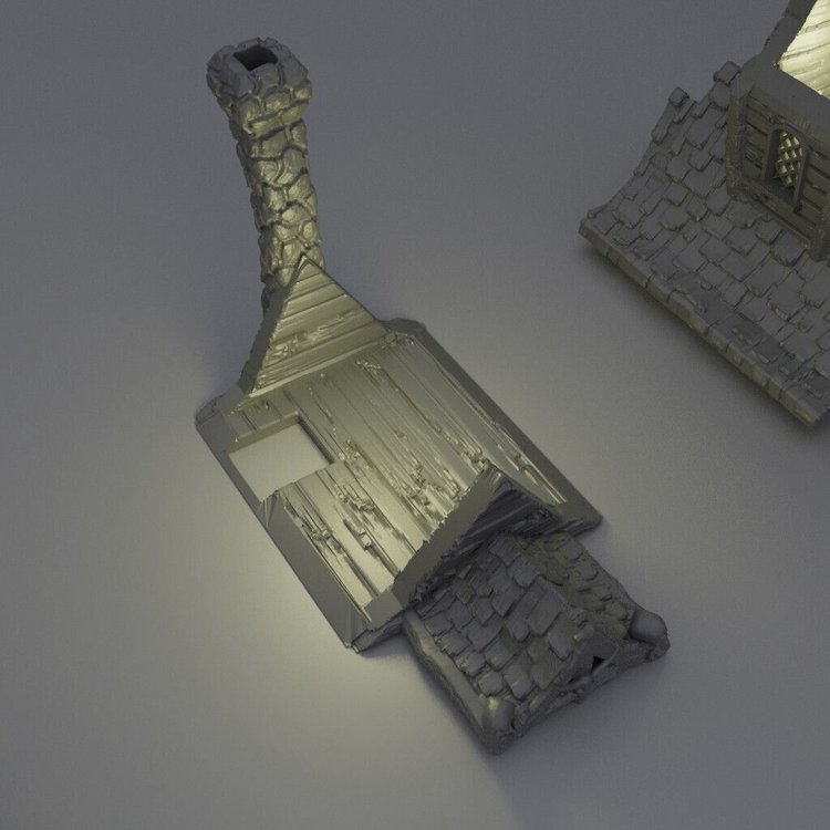 Witch Hut House Terrain 28mm | 32mm | D&D | Pathfinder | Tabletop | 3D Printed