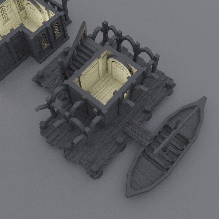 Sea Lodge Boat Terrain 28mm | 32mm | D&D | Pathfinder | Tabletop | 3D Printed