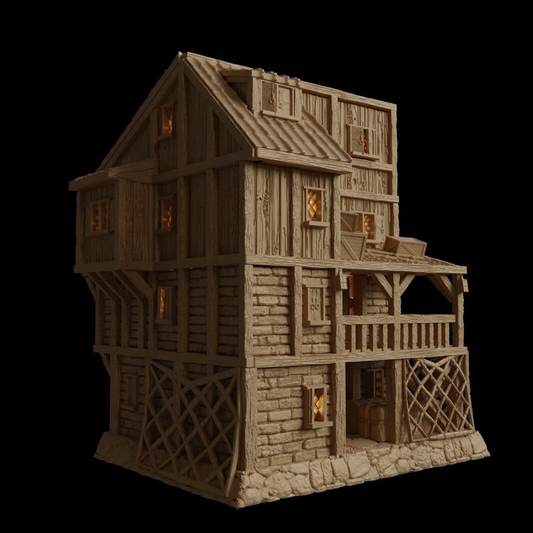 Tavern City Terrain 28mm | 32mm | D&D | Pathfinder | Tabletop | 3D Printed