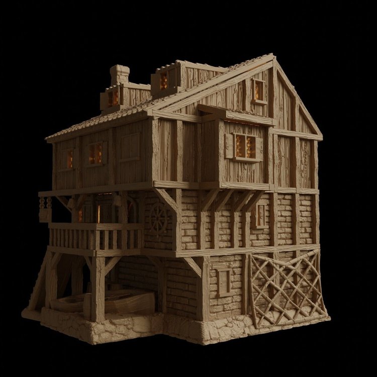 Tavern City Terrain 28mm | 32mm | D&D | Pathfinder | Tabletop | 3D Printed