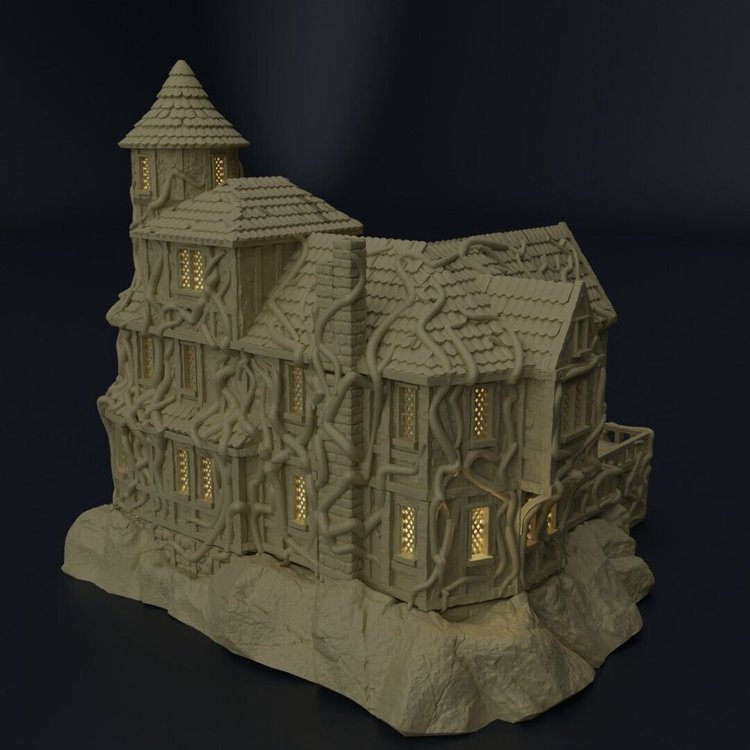 Large Manor House Terrain 28mm | 32mm | D&D | Pathfinder | Tabletop | 3D Printed