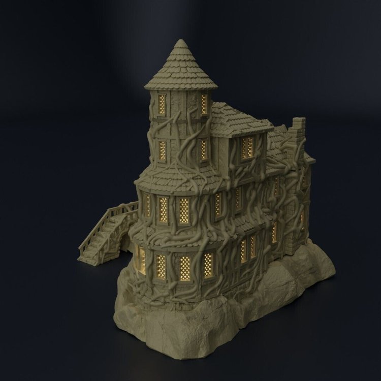 Large Manor House Terrain 28mm | 32mm | D&D | Pathfinder | Tabletop | 3D Printed