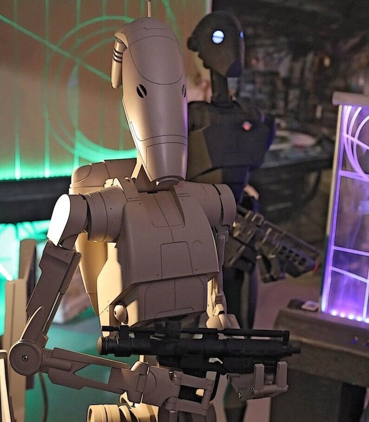 Life Size Star Wars Battle Droid Poseable Action Figure Kit 3D Printed