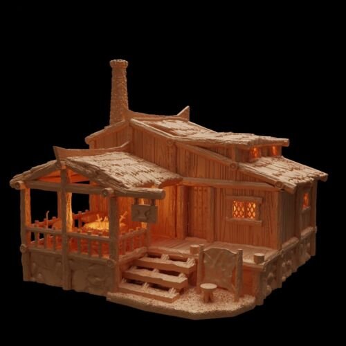 Blacksmith House Terrain 28mm | 32mm | D&D | Pathfinder | Tabletop | 3D Printed