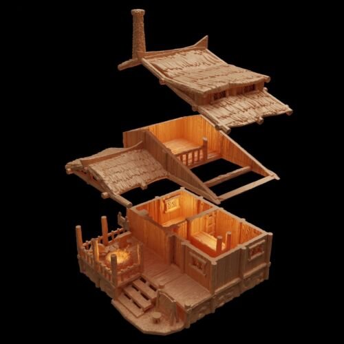 Blacksmith House Terrain 28mm | 32mm | D&D | Pathfinder | Tabletop | 3D Printed