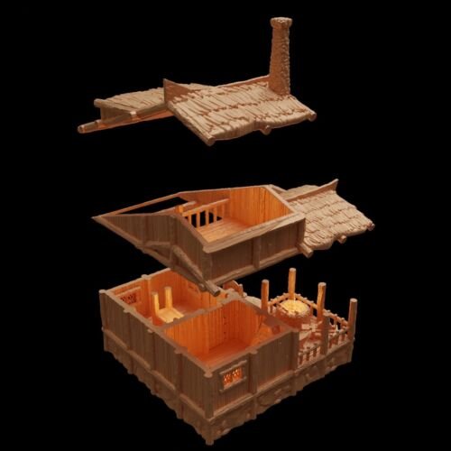 Blacksmith House Terrain 28mm | 32mm | D&D | Pathfinder | Tabletop | 3D Printed