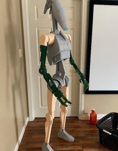 Life Size Star Wars Battle Droid Poseable Action Figure Kit 3D Printed