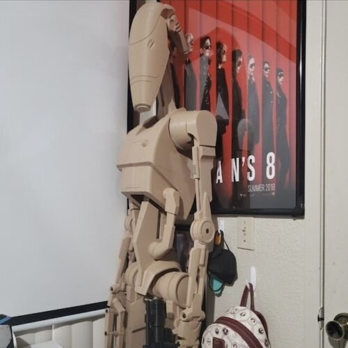 Life Size Star Wars Battle Droid Poseable Action Figure Kit 3D Printed