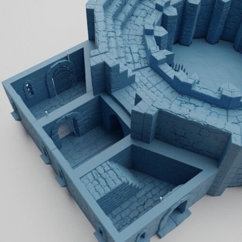 Large Arena Building Terrain 28mm 32mm D&D | Pathfinder | Tabletop | 3D Printed